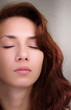 Face with closed eyes of a beautiful woman