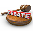 Debate - Judge Gavel and Word
