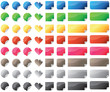 Button Set 2 - Aktionskleber, Sticker - bunt schatten spiegelung Button Set 2 - Aktionskleber, Sticker - bunt schatten spiegelung