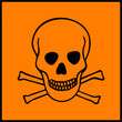 Vector image of symbol of hazard presents on dangerous products Vector image of symbol of hazard presents on dangerous products