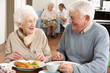 Senior Couple Enjoying Meal Together