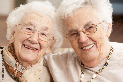 Photo: Two Senior Women Friends At Day Care Centre Two Senior Women Friends At Day Care Centre
