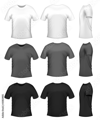 Vector: Men's t-shits, collection of diferent colors Men's t-shits, collection of diferent colors