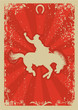 Rodeo cowboy.Wild horse race.