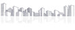 The sketch of a city skyline
