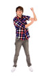 Photo : Nerd showing biceps Nerd showing biceps