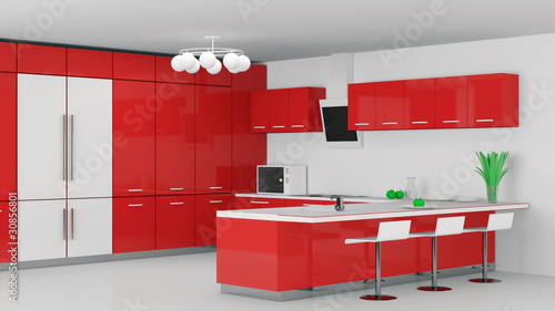  Kitchens on Modern Red Kitchen Interior    Ras Slava  30856801   See Portfolio