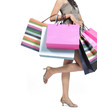 woman with shopping bags woman with shopping bags