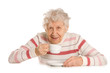Grandmother from coffee  isolated on white background