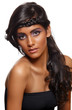 Photo: tanned woman with curly hair tanned woman with curly hair