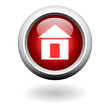 Home Sign on Red Round Button