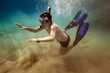 Snorkeler. Red sea
