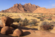 Paysage du Spitzkoppe en Namibie