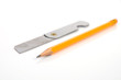 Paper knife and pencil