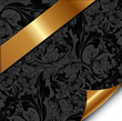 Floral Background with Golden Band Floral Background with Golden Band