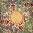 Details der Fotografie Floral Background with Vintage Label