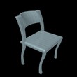La sedia in legno azzurro - Lightblue wooden chair