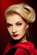 Close-up portrait of an attractive blond lady