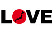 LOVE Japan mit Landkarte