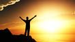 men greeting sun