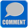 Button blau Ecken rund COMMENT