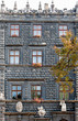 Facade of a building with windows Facade of a building with windows