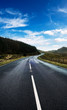Road blue sky