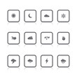 gray icons weather square