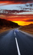 road sunset