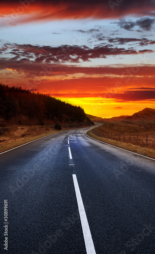 Photo: road sunset road sunset
