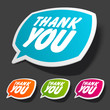 Vector thank you message stickers set Vector thank you message stickers set