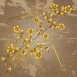 Gold flowers. Gold flowers.
