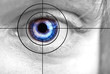 Man's blue eye