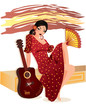 Spanish women, vector illustration