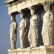 Caryatides, erechteion temple  Acropolis, Athens Greece