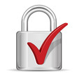 Padlock and Check Mark