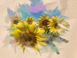 sunflower watercolor sunflower watercolor