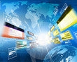 Abstract image of media streams