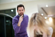 Man scolding desperate wife