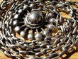 silver chain and medallion