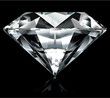 Realistic diamond illustration on black background Realistic diamond illustration on black background
