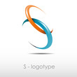Logo letter S, orbits # Vector