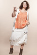 large build caucasian woman spring summer fashion
