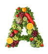 Fruit and vegetable alphabet - letter A Fruit and vegetable alphabet - letter A