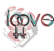 Lesbian love symbols.