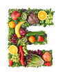 Fruit and vegetable alphabet - letter E Fruit and vegetable alphabet - letter E