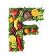 Fruit and vegetable alphabet - letter F Fruit and vegetable alphabet - letter F