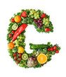 Fruit and vegetable alphabet - letter G Fruit and vegetable alphabet - letter G