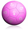 Illustration: Female pink soccer ball Female pink soccer ball