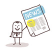 Vector: businessman & newspaper businessman & newspaper
